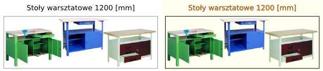 stoły ślusarskie o wymiarach 1200 [mm]